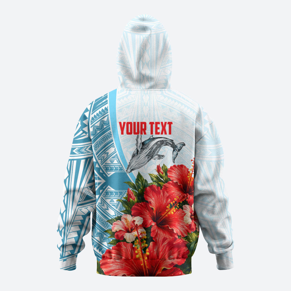 Personalized American Samoa Masefau Hoodie Hibiscus Tropical Floral Whale Polynesian Tribal Pattern TS04 - Polynesian Pride