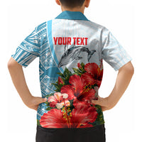 Personalized American Samoa Masefau Kid Hawaiian Shirt Hibiscus Tropical Floral Whale Polynesian Tribal Pattern TS04 - Polynesian Pride