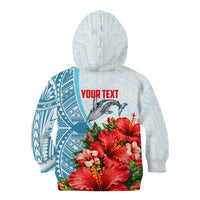 Personalized American Samoa Masefau Kid Hoodie Hibiscus Tropical Floral Whale Polynesian Tribal Pattern TS04 - Polynesian Pride