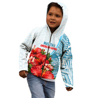 Personalized American Samoa Masefau Kid Hoodie Hibiscus Tropical Floral Whale Polynesian Tribal Pattern TS04 - Polynesian Pride