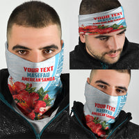 Personalized American Samoa Masefau Neck Gaiter Hibiscus Tropical Floral Whale Polynesian Tribal Pattern TS04 - Polynesian Pride