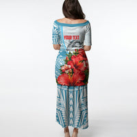 Personalized American Samoa Masefau Puletasi Hibiscus Tropical Floral Whale Polynesian Tribal Pattern TS04 - Polynesian Pride