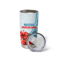 Personalized American Samoa Masefau Tumbler Cup Hibiscus Tropical Floral Whale Polynesian Tribal Pattern TS04 - Polynesian Pride