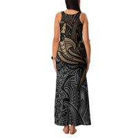 Polynesian Family Matching Tank Maxi Dress and Hawaiian Shirt Hammerhead Shark Tribal Pattern TS04 - Polynesian Pride