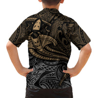 Polynesian Kid Hawaiian Shirt Hammerhead Shark Tribal Pattern TS04 - Polynesian Pride