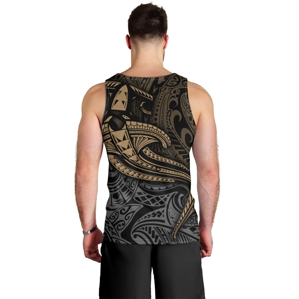Polynesian Men Tank Top Hammerhead Shark Tribal Pattern TS04 - Polynesian Pride