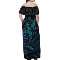 Polynesian Whale Off Shoulder Maxi Dress TS04 - Polynesian Pride