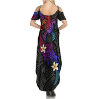 Turtle and Plumeria - Polynesian Summer Maxi Dress TS04 - Polynesian Pride