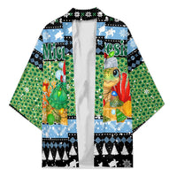 Micronesia Christmas Kimono with Santa Turtle Coral Reef and Holiday Ocean Pattern - Polynesian Pride