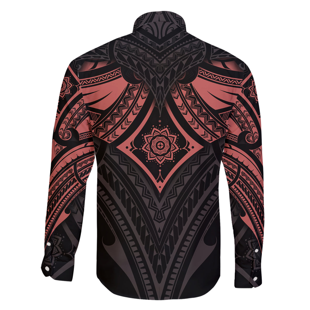 Feminine Polynesian Family Matching Short Sleeve Bodycon Dress and Hawaiian Shirt Mandala Tattoo Style TS04 - Polynesian Pride