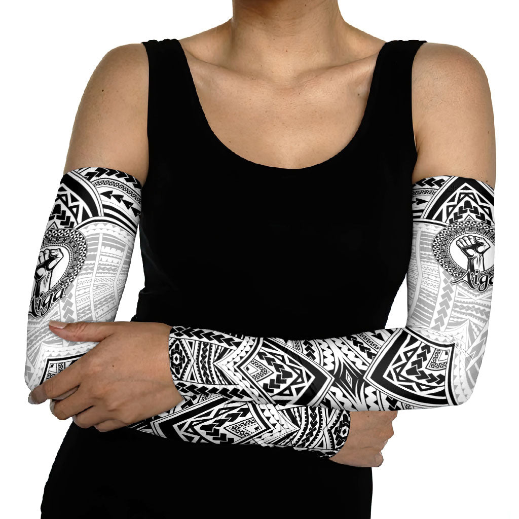 Aiga Samoa Raised Fist Arm Sleeves Polynesian Tribal Tattoo Art Family Pride TS04 - Polynesian Pride