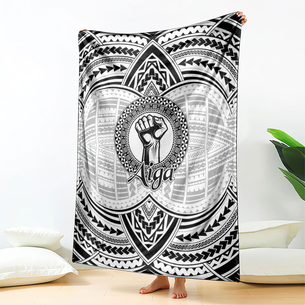 Aiga Samoa Raised Fist Blanket Polynesian Tribal Tattoo Art Family Pride TS04 - Polynesian Pride