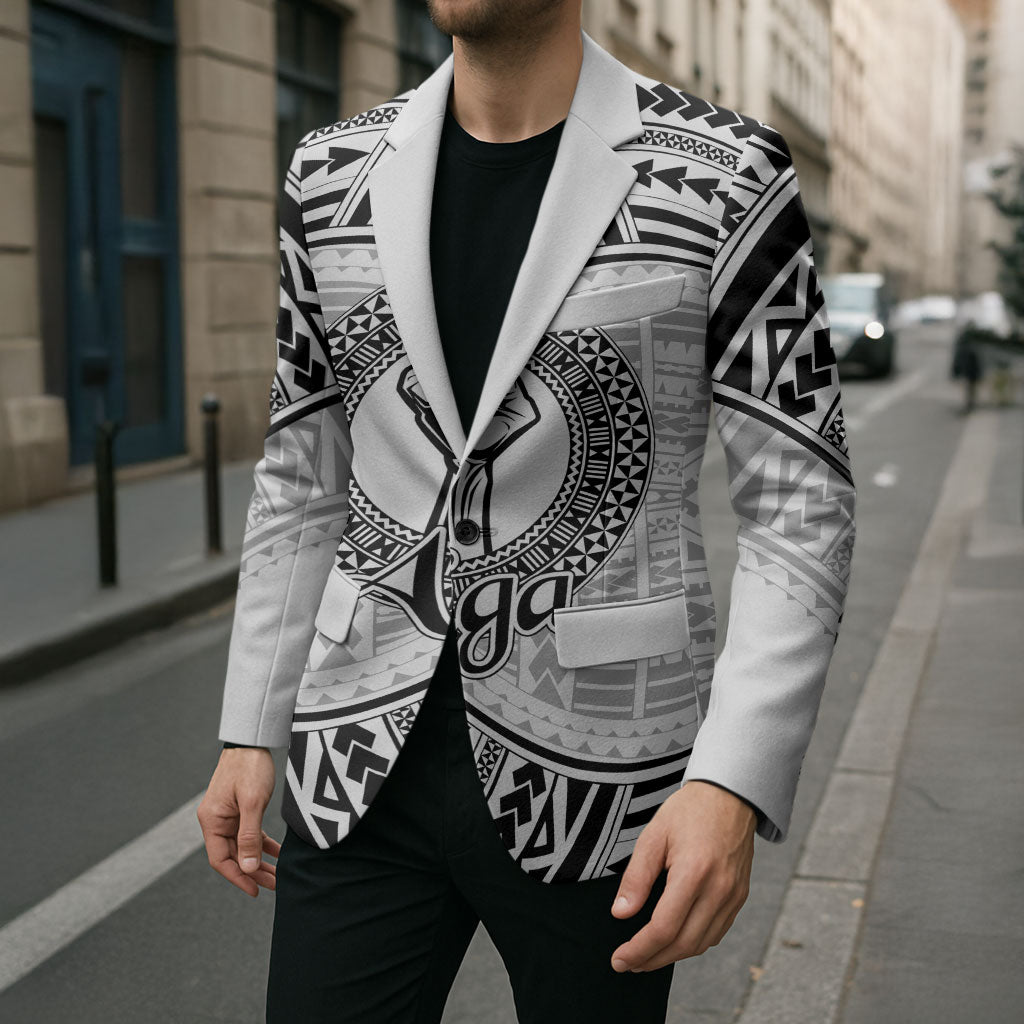 Aiga Samoa Raised Fist Blazer Polynesian Tribal Tattoo Art Family Pride TS04 - Polynesian Pride