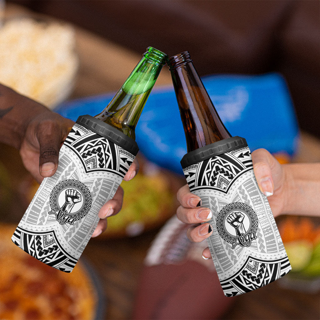 Aiga Samoa Raised Fist 4 in 1 Can Cooler Tumbler Polynesian Tribal Tattoo Art Family Pride TS04 - Polynesian Pride