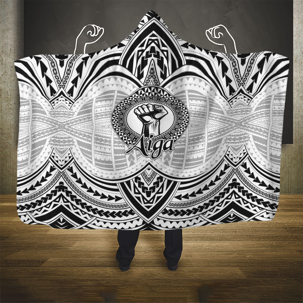 Aiga Samoa Raised Fist Hooded Blanket Polynesian Tribal Tattoo Art Family Pride TS04 - Polynesian Pride