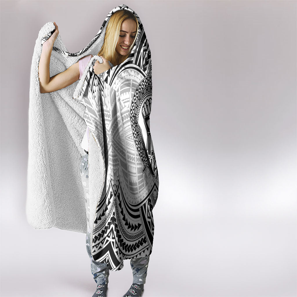 Aiga Samoa Raised Fist Hooded Blanket Polynesian Tribal Tattoo Art Family Pride TS04 - Polynesian Pride