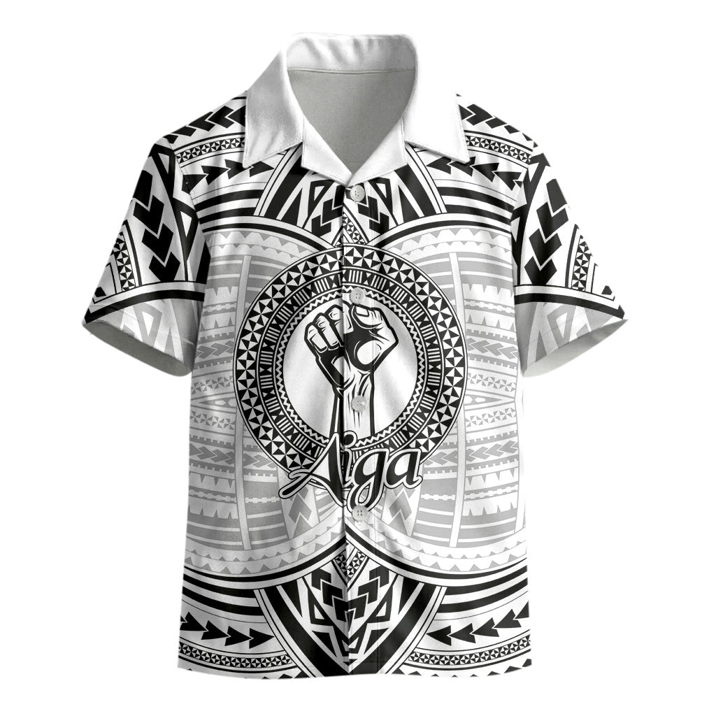 Aiga Samoa Raised Fist Kid Hawaiian Shirt Polynesian Tribal Tattoo Art Family Pride TS04 - Polynesian Pride