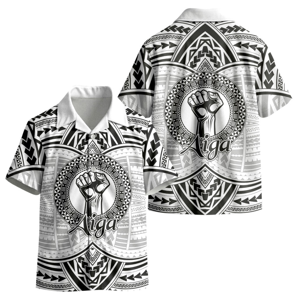 Aiga Samoa Raised Fist Kid Hawaiian Shirt Polynesian Tribal Tattoo Art Family Pride TS04 - Polynesian Pride