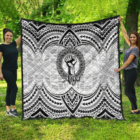 Aiga Samoa Raised Fist Quilt Polynesian Tribal Tattoo Art Family Pride TS04 - Polynesian Pride