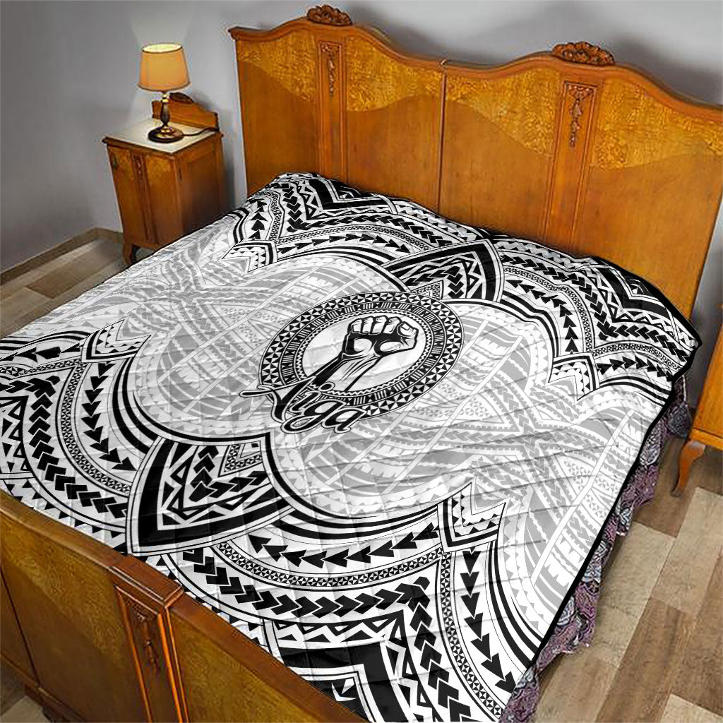 Aiga Samoa Raised Fist Quilt Polynesian Tribal Tattoo Art Family Pride TS04 - Polynesian Pride
