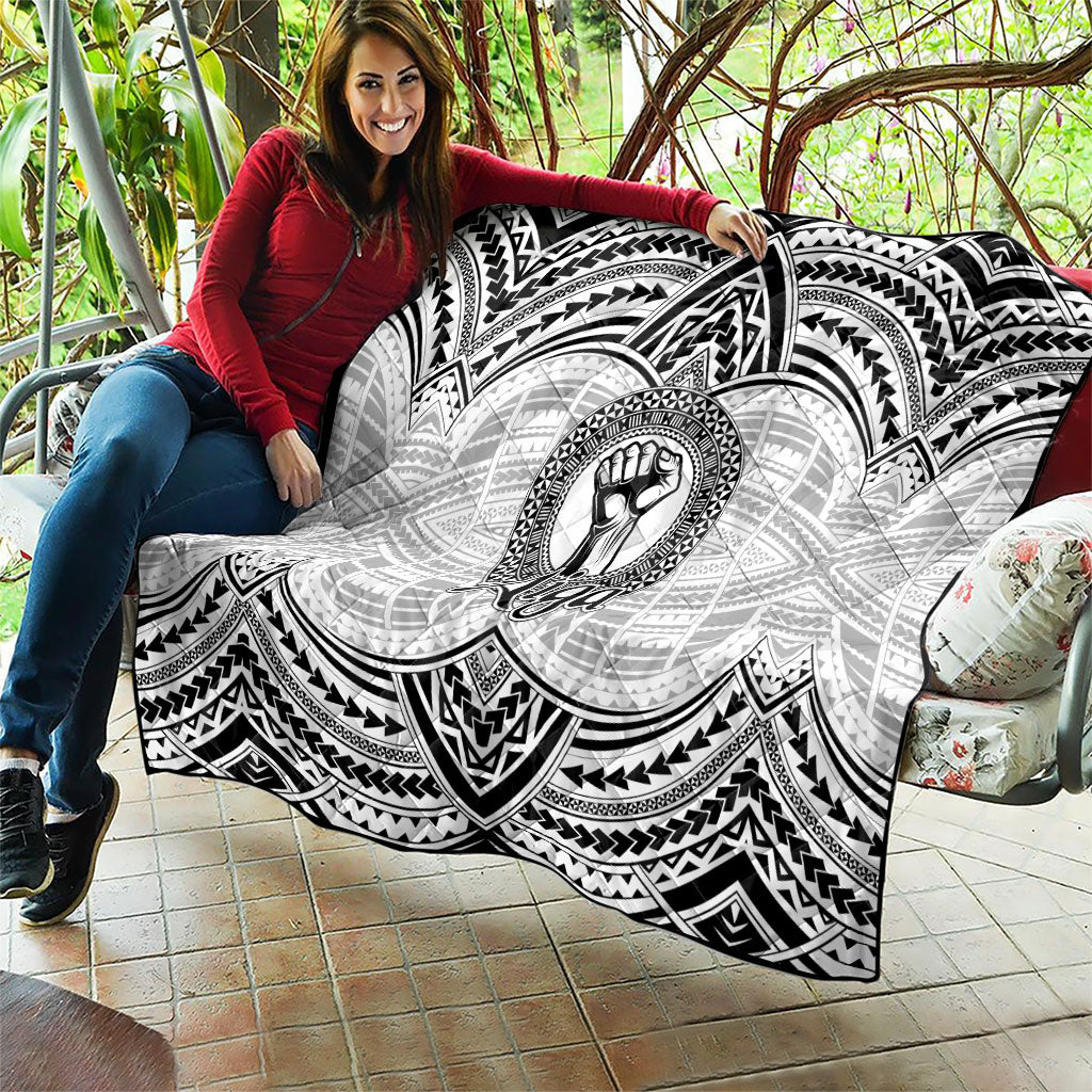 Aiga Samoa Raised Fist Quilt Polynesian Tribal Tattoo Art Family Pride TS04 - Polynesian Pride