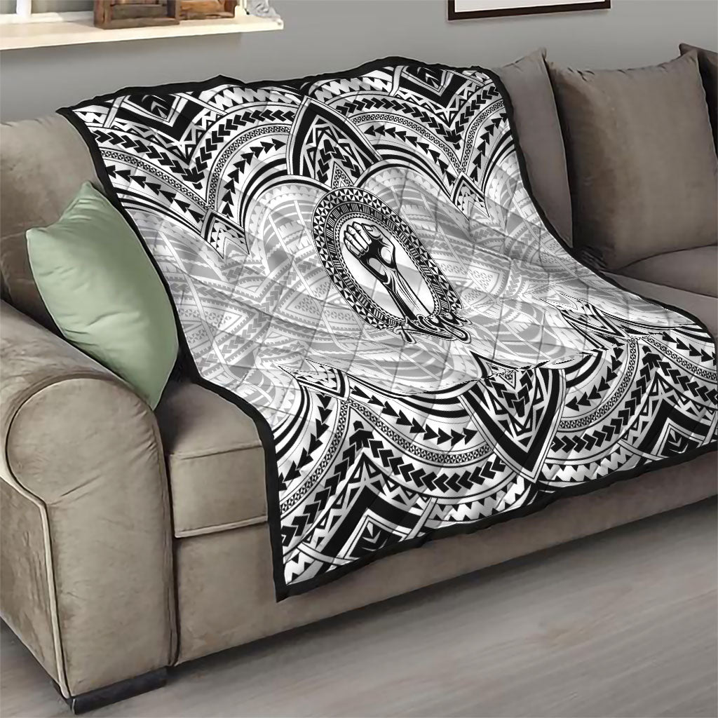 Aiga Samoa Raised Fist Quilt Polynesian Tribal Tattoo Art Family Pride TS04 - Polynesian Pride