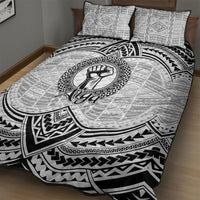 Aiga Samoa Raised Fist Quilt Bed Set Polynesian Tribal Tattoo Art Family Pride TS04 - Polynesian Pride