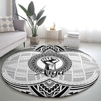 Aiga Samoa Raised Fist Round Carpet Polynesian Tribal Tattoo Art Family Pride TS04 - Polynesian Pride