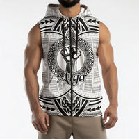 Aiga Samoa Raised Fist Sleeveless Zip Hoodie Polynesian Tribal Tattoo Art Family Pride TS04 - Polynesian Pride