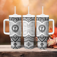 Aiga Samoa Raised Fist Tumbler With Handle Polynesian Tribal Tattoo Art Family Pride TS04 - Polynesian Pride