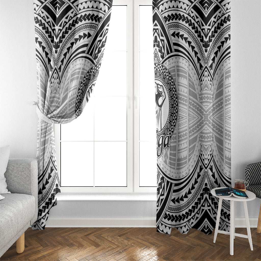 Aiga Samoa Raised Fist Window Curtain Polynesian Tribal Tattoo Art Family Pride TS04 - Polynesian Pride