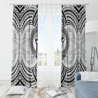 Aiga Samoa Raised Fist Window Curtain Polynesian Tribal Tattoo Art Family Pride TS04 - Polynesian Pride