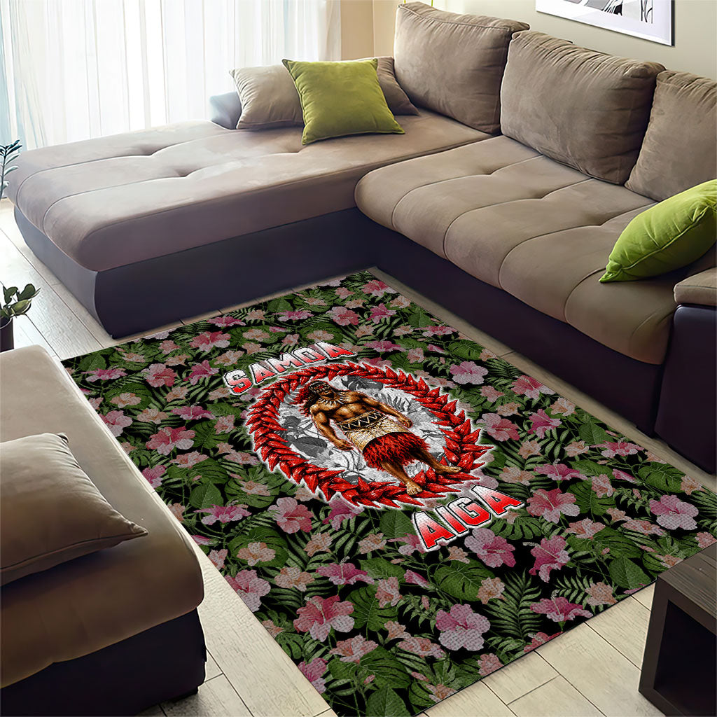 Samoa Aiga Polynesian Area Rug Tropical Floral Hibiscus Pattern Island Heritage TS04 - Polynesian Pride