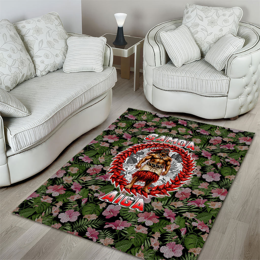 Samoa Aiga Polynesian Area Rug Tropical Floral Hibiscus Pattern Island Heritage TS04 - Polynesian Pride