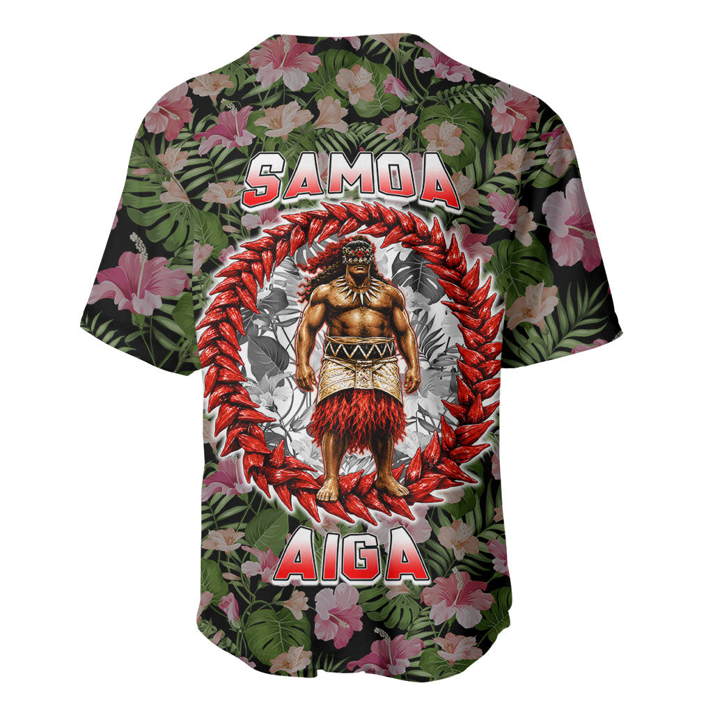 Samoa Aiga Polynesian Baseball Jersey Tropical Floral Hibiscus Pattern Island Heritage TS04 - Polynesian Pride