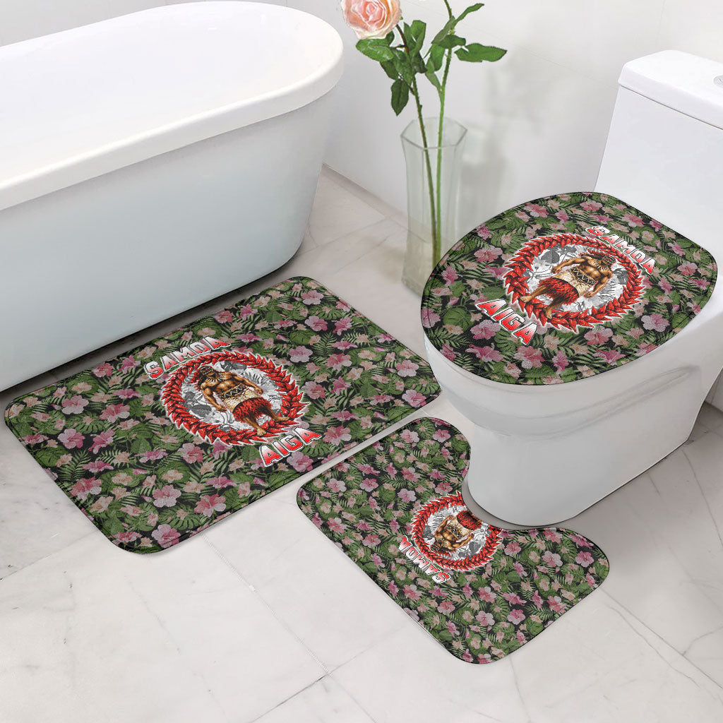Samoa Aiga Polynesian Bathroom Set Tropical Floral Hibiscus Pattern Island Heritage TS04 - Polynesian Pride