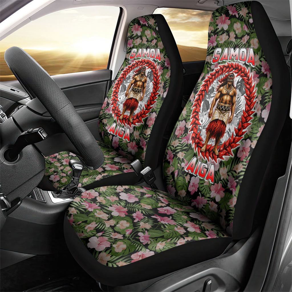 Samoa Aiga Polynesian Car Seat Cover Tropical Floral Hibiscus Pattern Island Heritage TS04 - Polynesian Pride