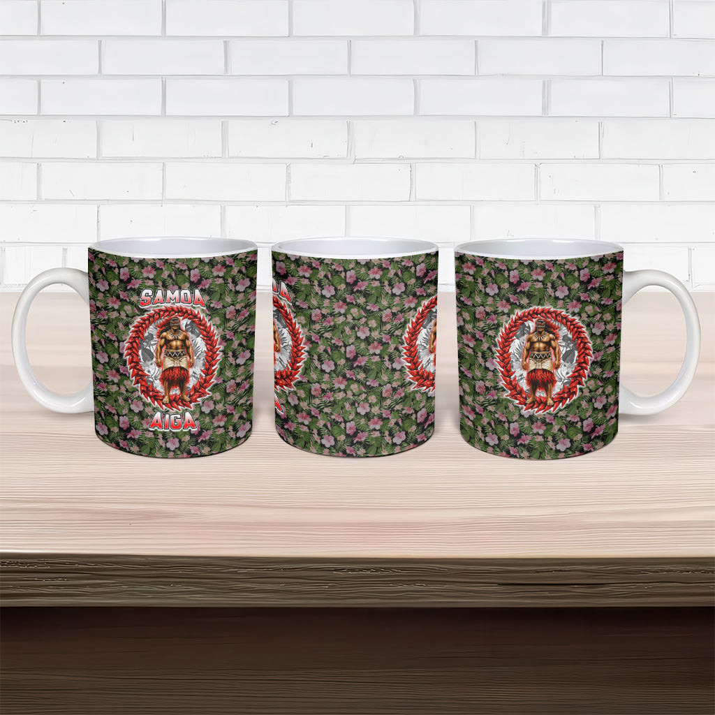 Samoa Aiga Polynesian Ceramic Mug Tropical Floral Hibiscus Pattern Island Heritage TS04 - Polynesian Pride