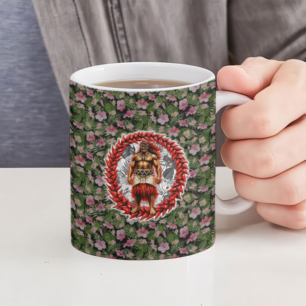 Samoa Aiga Polynesian Ceramic Mug Tropical Floral Hibiscus Pattern Island Heritage TS04 - Polynesian Pride