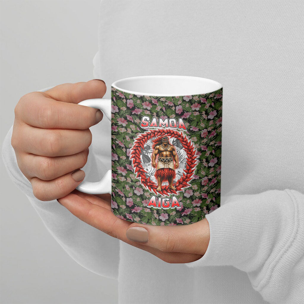 Samoa Aiga Polynesian Ceramic Mug Tropical Floral Hibiscus Pattern Island Heritage TS04 - Polynesian Pride
