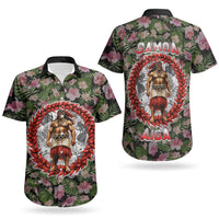 Samoa Aiga Polynesian Couples Matching Long Sleeve Bodycon Dress and Hawaiian Shirt Tropical Floral Hibiscus Pattern Island Heritage TS04 - Polynesian Pride