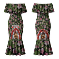 Samoa Aiga Polynesian Couples Matching Mermaid Dress and Long Sleeve Button Shirt Tropical Floral Hibiscus Pattern Island Heritage TS04 - Polynesian Pride