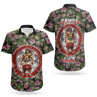 Samoa Aiga Polynesian Couples Matching Short Sleeve Bodycon Dress and Hawaiian Shirt Tropical Floral Hibiscus Pattern Island Heritage TS04 - Polynesian Pride
