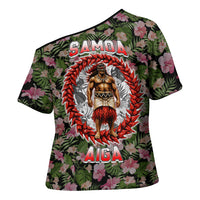 Samoa Aiga Polynesian Cross Shoulder Shirt Tropical Floral Hibiscus Pattern Island Heritage TS04 - Polynesian Pride