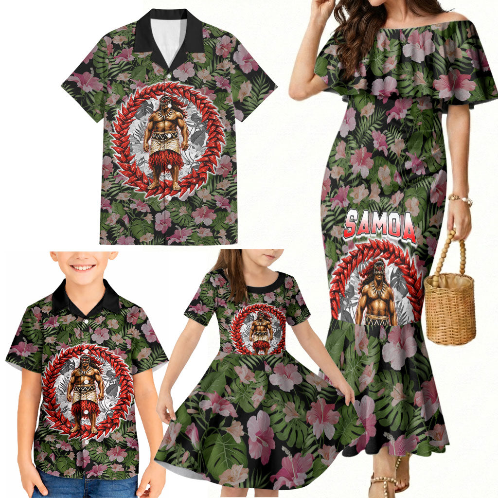 Samoa Aiga Polynesian Family Matching Mermaid Dress and Hawaiian Shirt Tropical Floral Hibiscus Pattern Island Heritage TS04 - Polynesian Pride