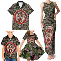 Samoa Aiga Polynesian Family Matching Tank Maxi Dress and Hawaiian Shirt Tropical Floral Hibiscus Pattern Island Heritage TS04 - Polynesian Pride