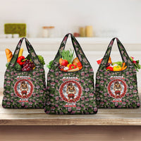 Samoa Aiga Polynesian Grocery Bag Tropical Floral Hibiscus Pattern Island Heritage TS04 3-pack One Size Green Red - Polynesian Pride
