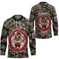 Samoa Aiga Polynesian Hockey Jersey Tropical Floral Hibiscus Pattern Island Heritage TS04 - Polynesian Pride