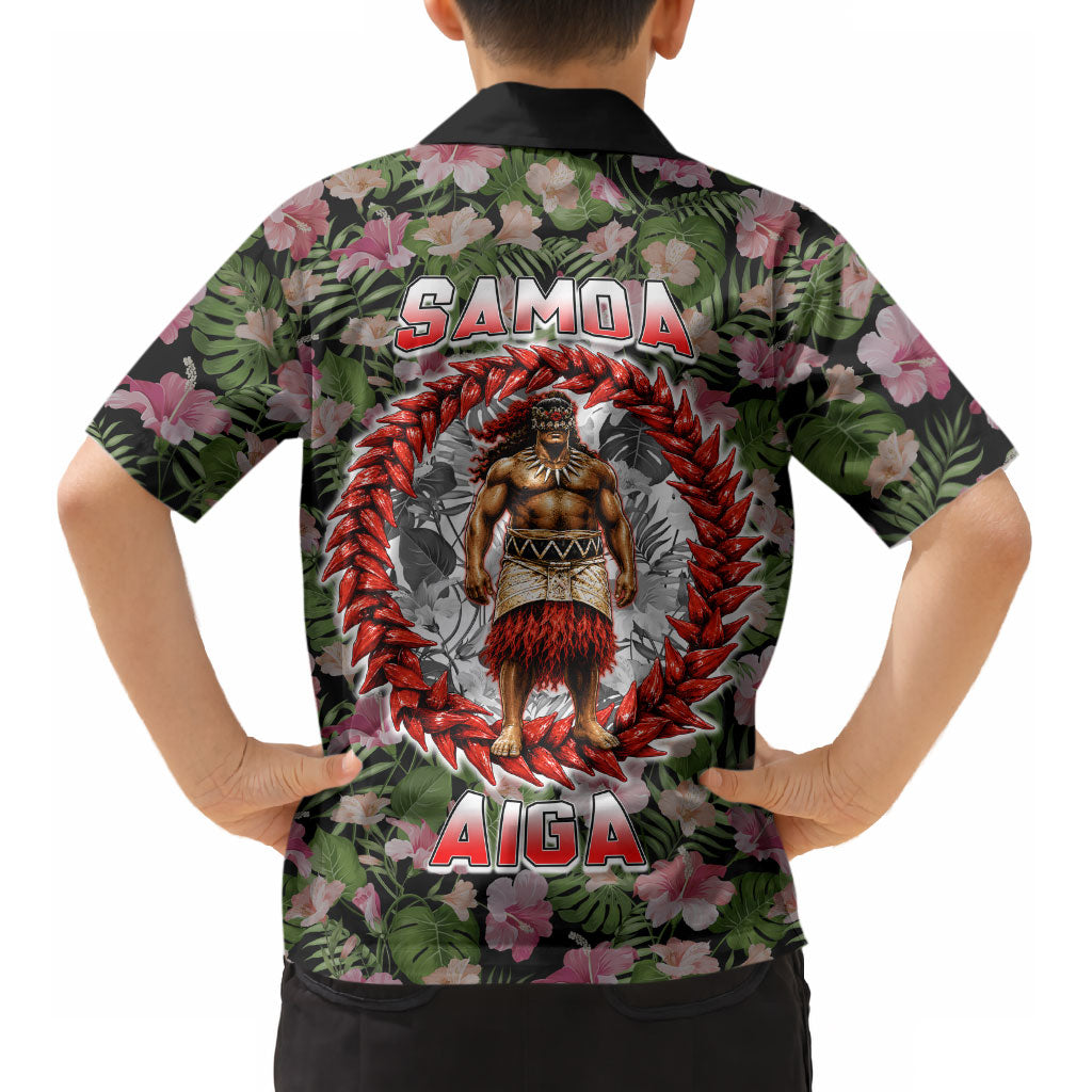 Samoa Aiga Polynesian Kid Hawaiian Shirt Tropical Floral Hibiscus Pattern Island Heritage TS04 - Polynesian Pride