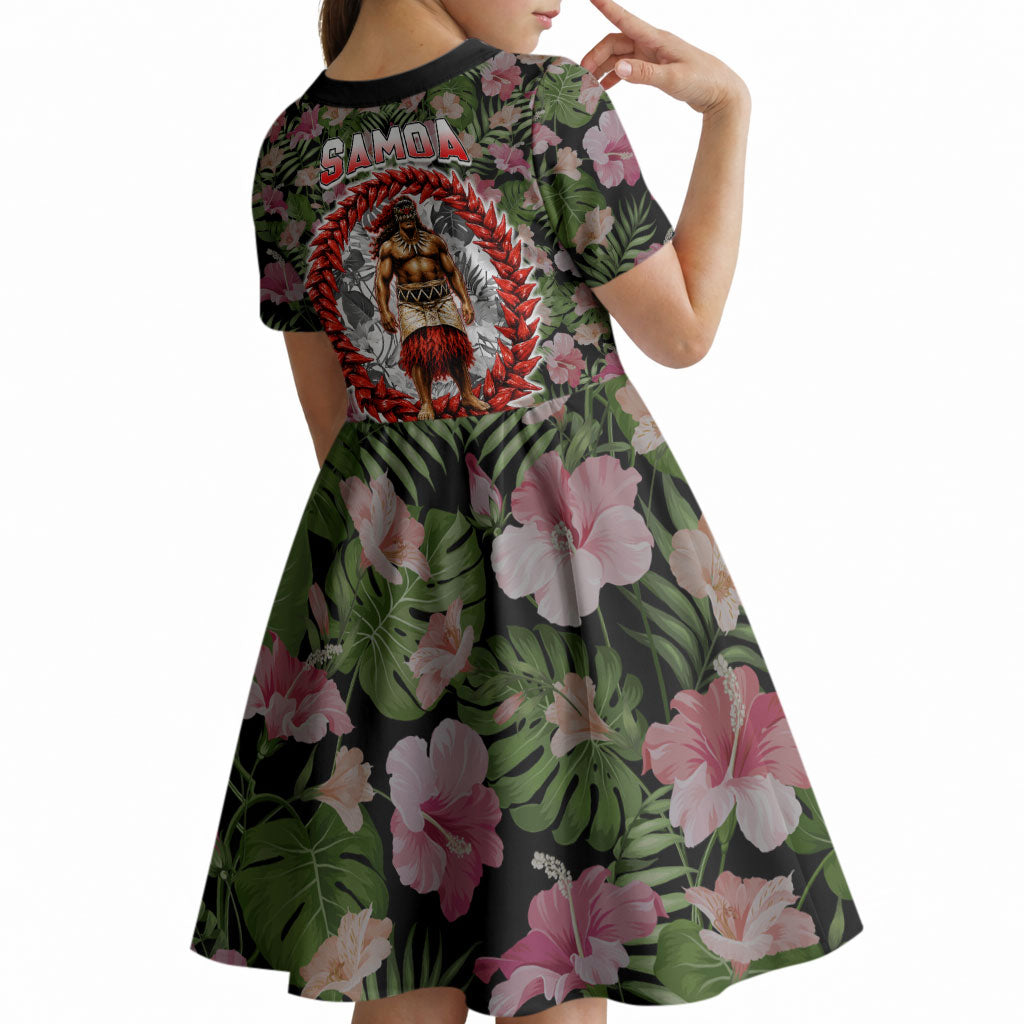 Samoa Aiga Polynesian Kid Short Sleeve Dress Tropical Floral Hibiscus Pattern Island Heritage TS04 - Polynesian Pride